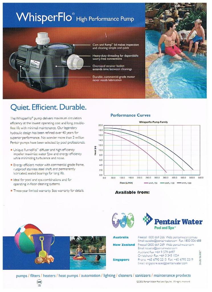 Whisper Flo Brochure Brisbane Pool Pumps